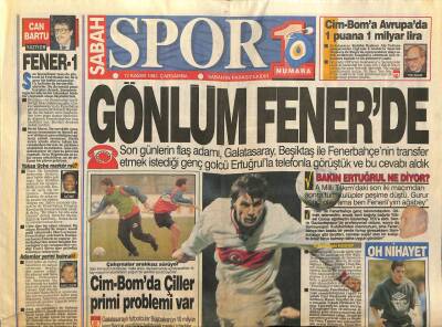 Sabah Gazetesi Spor Eki 17 Kasım 1983 - Ertuğrul,Gönlüm Fenerbahçede GZ78153 - 1
