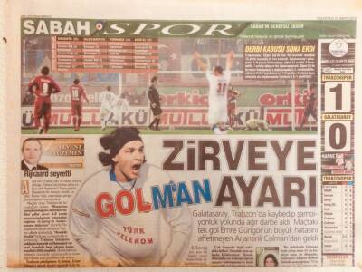Sabah Gazetesi Spor Eki 22 Mart 2010 - Zirveye Golman Ayarı GZ40283 - 1
