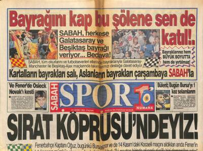 Sabah Gazetesi Spor Ekİ 31 Ekim 1993 - Galatasaray,Süper Bir Oyundan Sonra Galibiyet Serisine Kolejlileri De Ekledi,Milne 150 Milyar Taktı GZ95073 - 1