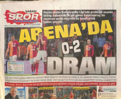 Sabah Gazetesi Spor Karadeniz Eki 16 Eylül 2015 - Hamzaoğlu Daha 5 Maçımız Var - Cardozo Varsa Sorun Yok GZ124886 - 1