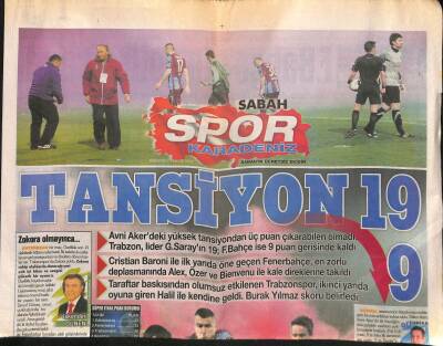 Sabah Gazetesi Spor Karadeniz Eki 2 Nisan 2012 - Trabzonda Demirören Rüzgarı - Aykutla Olcan 45te Çıktı.. GZ125007 - 1