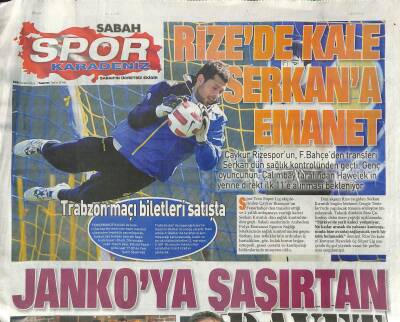 Sabah Gazetesi Spor Karadeniz Eki 6 Eylül 2013 - Rizede Kale Serkana Emanet GZ116611 - 1