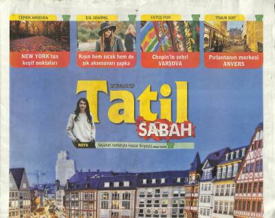 Sabah Gazetesi Tatil Eki 15 Kasım 2015 - Berlinden Viyanaya Şenlikli Pazarlar GZ117010 - 1