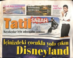 Sabah Gazetesi Tatil Eki 15 Ocak 2014 - Sabahtan Akşama Göcek - Balide Dalgaları Aşmak GZ100262 - 2