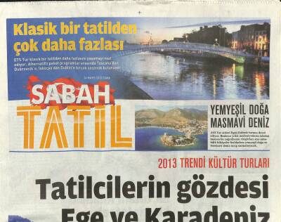 Sabah Gazetesi Tatil Eki 24 Mayıs 2013 - Tatil Gözdesi Ege Ve Karadeniz GZ107597 - 1