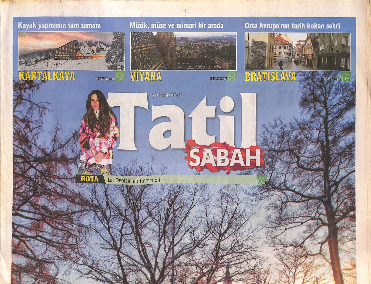 Sabah Gazetesi Tatil Eki 28 Ocak 2015 - Yazı Başka , Kışı Başka Güzel ' Helsinki ' - Sokak Fotoğrafçılığını Paris'te Öğrenin GZ135257 - 1