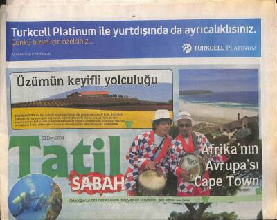 Sabah Gazetesi Tatil Eki 29 Ekim 2014 - Afrikanın Avrupası Cape Town - Samimi,Renkli Ve Hareketli GÜNEY İTALYA GZ105947 - 1