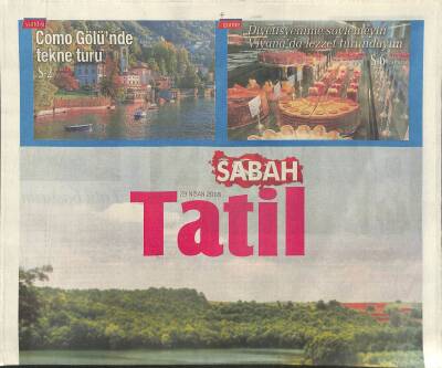 Sabah Gazetesi Tatil Eki 29 Nisan 2018 - Como Gölünde Tekne Turu GZ123363 - 1
