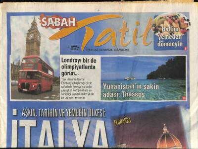 Sabah Gazetesi Tatil Eki 31 Temmuz 2012 - Yunanistanın Sakin Adası Thassos GZ116425 - 1