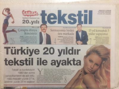 Sabah Gazetesi Tekstil Eki 30 Kasım 2005 - Türkiye 20 Yıldır Tekstil İle Ayakta GZ24192 - 1