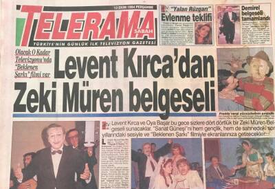 Sabah Gazetesi Telerama 13 Ekim 1994 -Levent Kırcadan Zeki Müren Belgeseli GZ36547 - 1