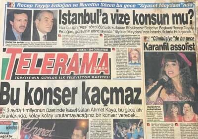 Sabah Gazetesi Telerama 22 Ekim 1994 -İstanbula Vize Konsun Mu ? GZ36546 - 1