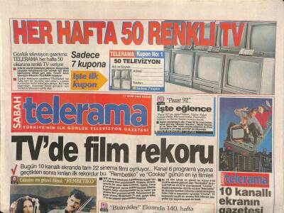 Sabah Gazetesi Telerama Eki 11 Ekim 1992 - Sezen Aksu Yine İddialı Geliyor GZ116188 - 1