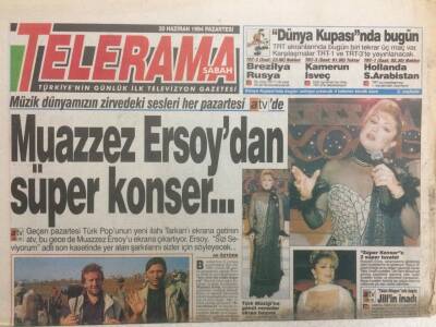 Sabah Gazetesi Telerama Eki 20 Haziran 1994 - Muazzes Ersoydan Süper Konser GZ34340 - 1