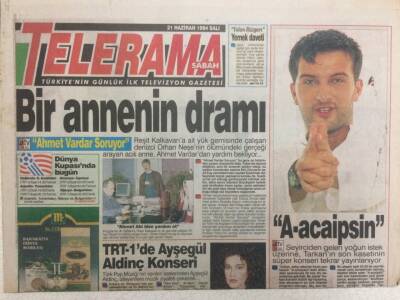 Sabah Gazetesi Telerama Eki 21 Haziran 1994 - Tarkanın Son Kaseti Yoğun İstek Üzerine Tekrar Yayınlanıyor GZ34339 - 1