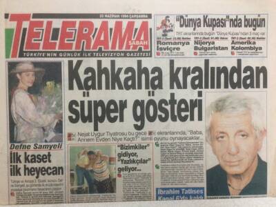 Sabah Gazetesi Telerama Eki 22 Haziran 1994 - Defne Samyeli Müzik Kasetini Piyasaya Çıkarmanın Heyecanını Yaşıyor GZ34338 - 1