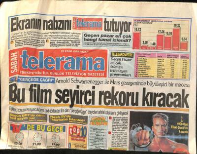 Sabah Gazetesi Telerama Eki 25 Ekim 1992 - Sevim Tunanın Torun Özlemi GZ116226 - 1