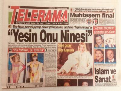 Sabah Gazetesi Telerama Eki 6 Ağustos 1994 - Yıldız Tilbe,Çal Oyna Çalkala GZ38900 - 1