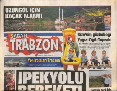 Sabah Gazetesi Trabzon Eki 29 Ekim 2014 - Uzungöl İçin Kaçak Alarmı -Gelevera Deresi Turizme Açılıyor GZ105948 - 1