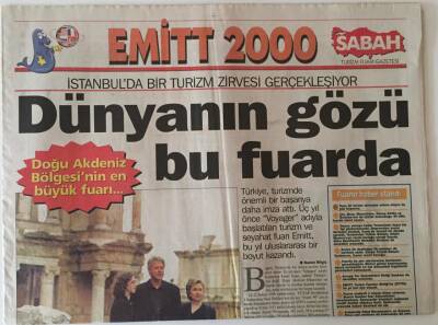 Sabah Gazetesi Turizm Fuarı Eki 2000 - İstanbulda Bir Turizm Zirvesi Gerçekleşiyor GZ22926 - 1