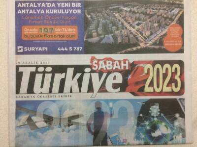 Sabah Gazetesi Türkiye Eki 29 Aralık 2017 - Mega Projeler Tam Gaz İlerliyor GZ50702 - 1