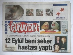 Sabah Günaydın Gazetesi 14 Kasım 2004 - 9. Cumhurbaşkanı Demirel Diyabetli Yaşamını Anlattı GZ7068 - 1
