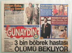 Sabah Günaydın Gazetesi 14 Nisan 2004 Orhan Gencebay Ataya Özendi- GZ44188 - 2