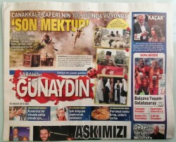 Sabah Günaydın Gazetesi 16 Aralık 2014 Zaferin 100üncü Yılında 100 Ülkede Gösterilecek -GZ44041 - 1
