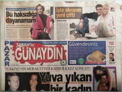 Sabah Günaydın Gazetesi 16 Ekim 2005 Hülya Avşar-Kaya Çilingiroğlu Evliliğini Bitiren Feraye Tanyolaç İlk Kez Günaydına Konuştu -GZ44038 - 1