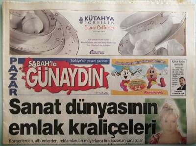 Sabah Günaydın Gazetesi 19 Eylül 2004 Sanat Dünyasının Emlak Kraliçeleri - Muazzez Ersoy Eski Eşine Ateş Püskürdü -GZ44046 - 1