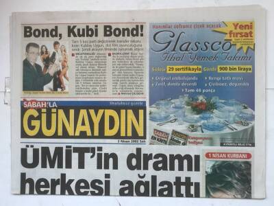 Sabah Günaydın Gazetesi 2 Nisan 2002 - Mağarada Çifte Nikah Kıydılar GZ8073 - 1