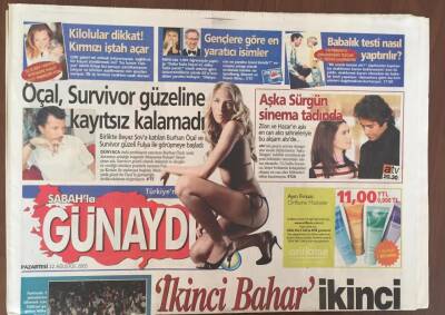 Sabah Günaydın Gazetesi 22 Ağustos 2005 - Diano ,Network ün Kışkırtan Yüzü Oldu GZ10080 - 1