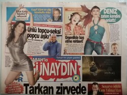 Sabah Günaydın Gazetesi 23 Mart 2008 Tarkan Zirvede Patinaj Yapıyor -GZ44492 - 1