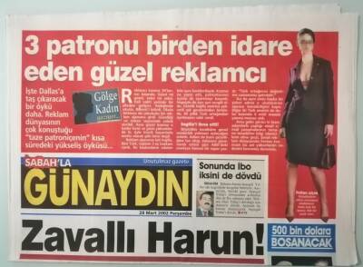 Sabah Günaydın Gazetesi 28 Mart 2002 Mehmet Ali Erbil Kendi İsteğiyle Adli Tıpa Gitti -GZ37068 - 1