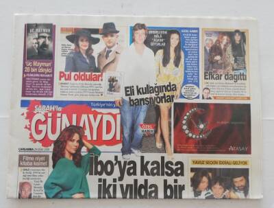 Sabah Günaydın Gazetesi 29 Ekim 2008 -Bergüzar ile Tan Hala Birbirinin Aşkı - GZ45899 - 1