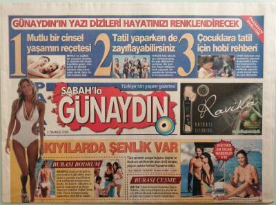 Sabah Günaydın Gazetesi 3 Temmuz 2005 Memduh Ün Büyülü Feneri Tunç Başarana Bıraktı -GZ37602 - 1