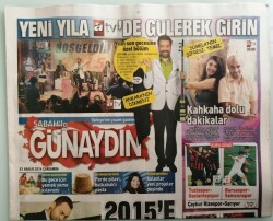 Sabah Günaydın Gazetesi 31 Aralık 2014 Atiye İle Yılbaşı Partisine Hazırlık -GZ44044 - 2