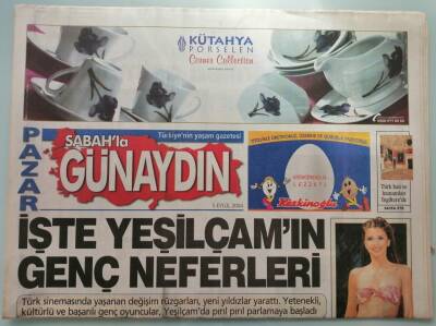 Sabah Günaydın Gazetesi 5 Eylül 2004 İşte Yeşilçamın Genç Neferleri -GZ37059 - 1