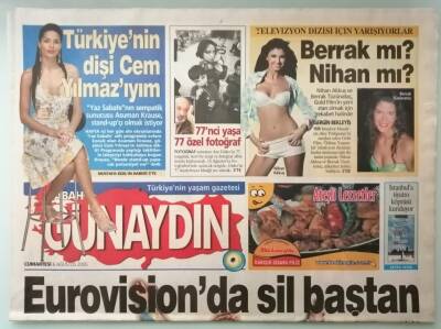 Sabah Günaydın Gazetesi 6 Ağustos 2005 Ünlülerin Tatil Bavulu Marka Dolu -GZ33220 - 1
