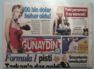 Sabah Günaydın Gazetesi 7 Ağustos 2005 Formula 1 Pisti Tarkana Dar Geldi -GZ37058 - 1