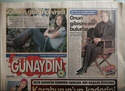 Sabah Günaydın Gazetesi 7 Nisan 2004 Ayşe Hatunun Renkli Tuvası - GZ44206 - 2