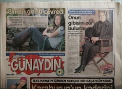 Sabah Günaydın Gazetesi 7 Nisan 2004 Ayşe Hatunun Renkli Tuvası - GZ44206 - 1
