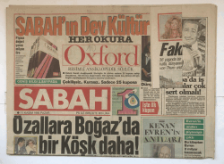 Sabah Pazar Gazetesi 11 Kasım 1990 - Özallara Boğazda Bir Köşk Daha ! GZ5383 - 1