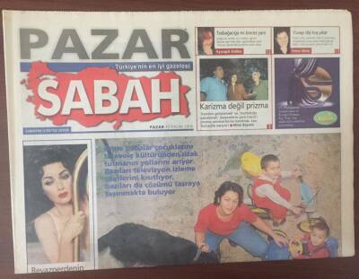 Sabah Pazar Gazetesi 12 Kasım 2000 - Çocuklarda Televole Popüler Kültür GZ6992 - 1