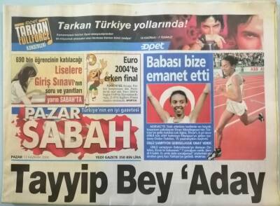 Sabah Pazar Gazetesi 13 Haziran 2004 Deniz Baykal Deplilerle Buluştu - GZ44907 - 2