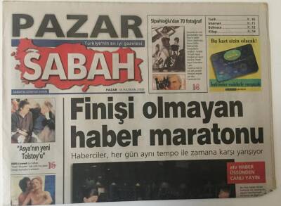 Sabah Pazar Gazetesi 18 Haziran 2000 - Asyanın Yeni Tolstoyu Cengiz Aytmatov GZ13518 - 2