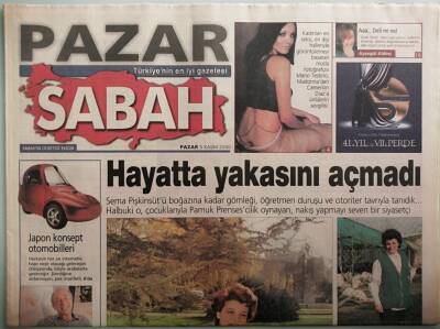 Sabah Pazar Gazetesi 5 Kasın 2000 Gece Hayatının Kışlıkları Çiçek Gibi -GZ37596 - 1