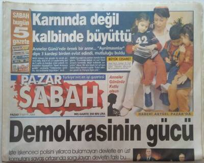 Sabah Pazar Gazetesi 9 Mayıs 2004 Kadir İnanırHülya Özür Dileyecek(Hülya Avşar) GZ48021 - 1