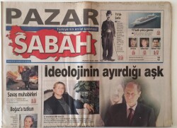 Sabah Pazar Gazetesi 9 Ocak 2000 - Özel Haber Devlet Bahçeli Ve Menşure Algan İdeolojinin Ayırdığı Aşk GZ16057 - 1