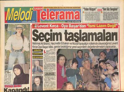 Sabah Telerama Gazetesi 7 Nisan 1994 - Tülay Arda, Levent Kırca, Bülent Ersoy GZ126335 - 1